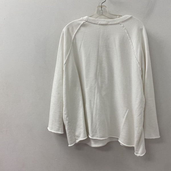 EILEEN FISHER WOMEN'S PLUS TOP white 1X