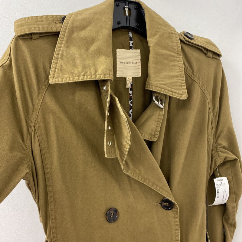 AVEC LES FILLES WOMEN'S COAT dark khaki S