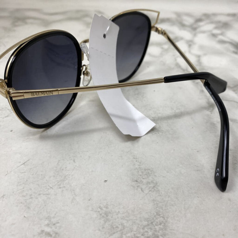 BALMAIN WOMEN'S SUNGLASSES black gold