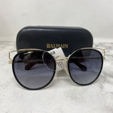 BALMAIN WOMEN'S SUNGLASSES black gold