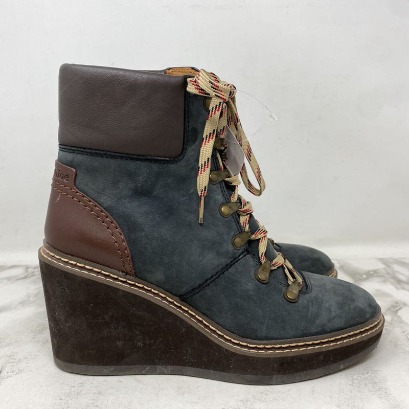SEE BY CHLOE WOMEN'S BOOTS WINTER brown blue 39