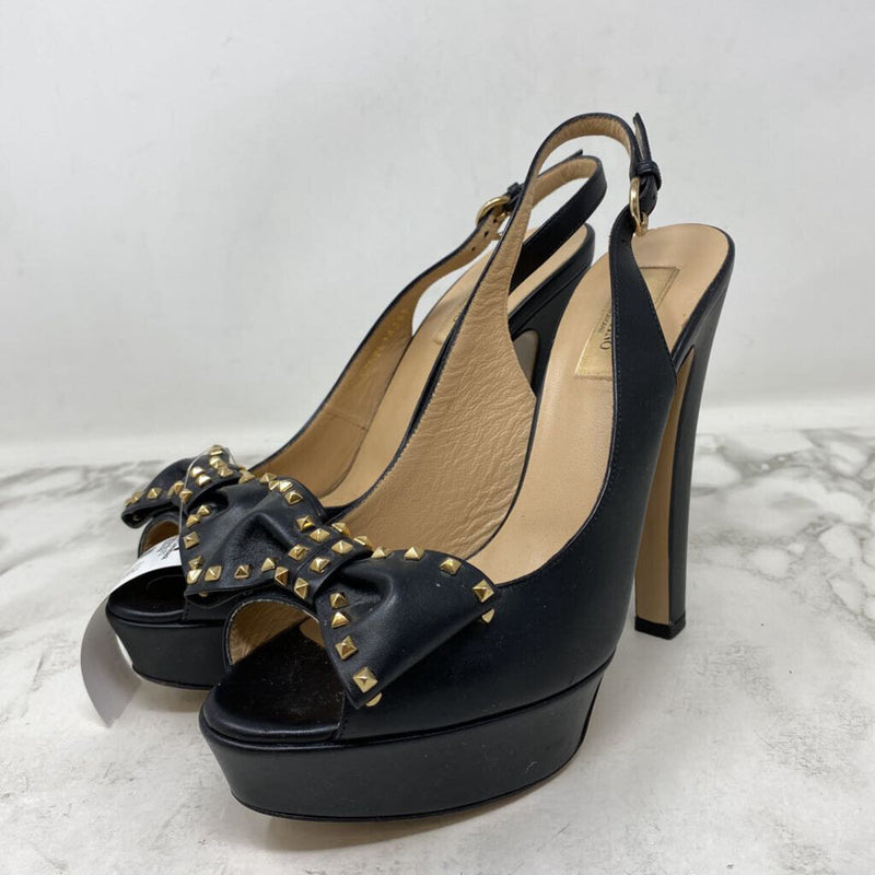 VALENTINO Garavani WOMEN'S HEELS black gold 39.5