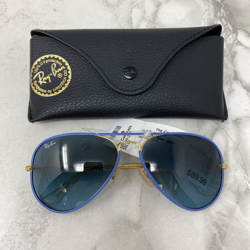 RAY-BAN WOMEN'S SUNGLASSES blue gold