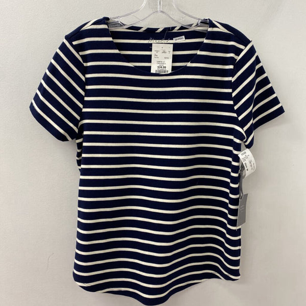 MARLED WOMEN'S TOP navy white M