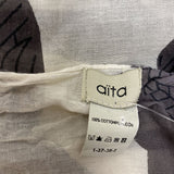 WOMEN'S SCARF/SHAWL white grey