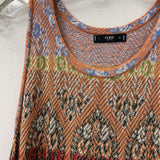 IVKO WOMEN'S DRESS peach blue green red L