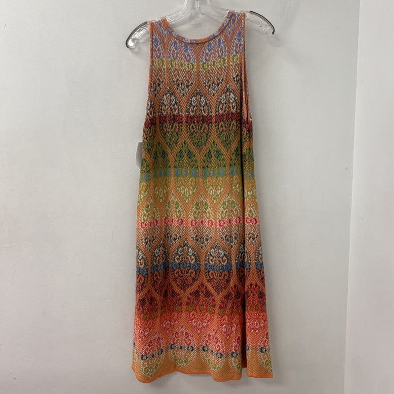 IVKO WOMEN'S DRESS peach blue green red L