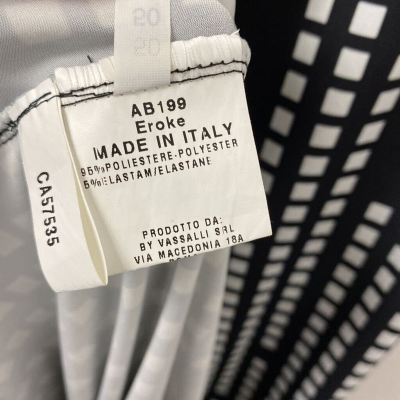 WOMEN'S DRESS black white geo XL/50IT