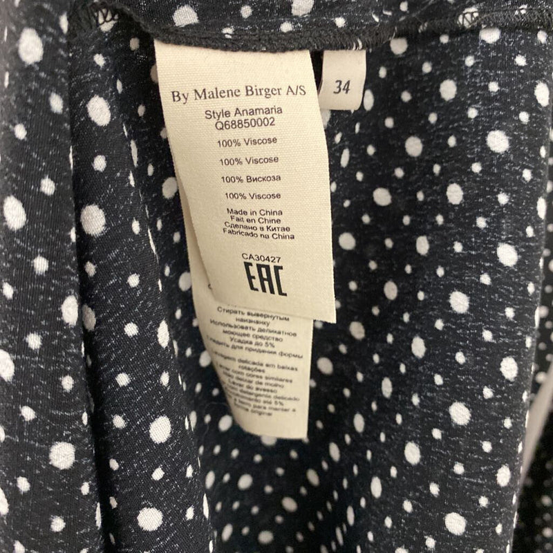 MALENE BIRGER WOMEN'S DRESS black white S/34