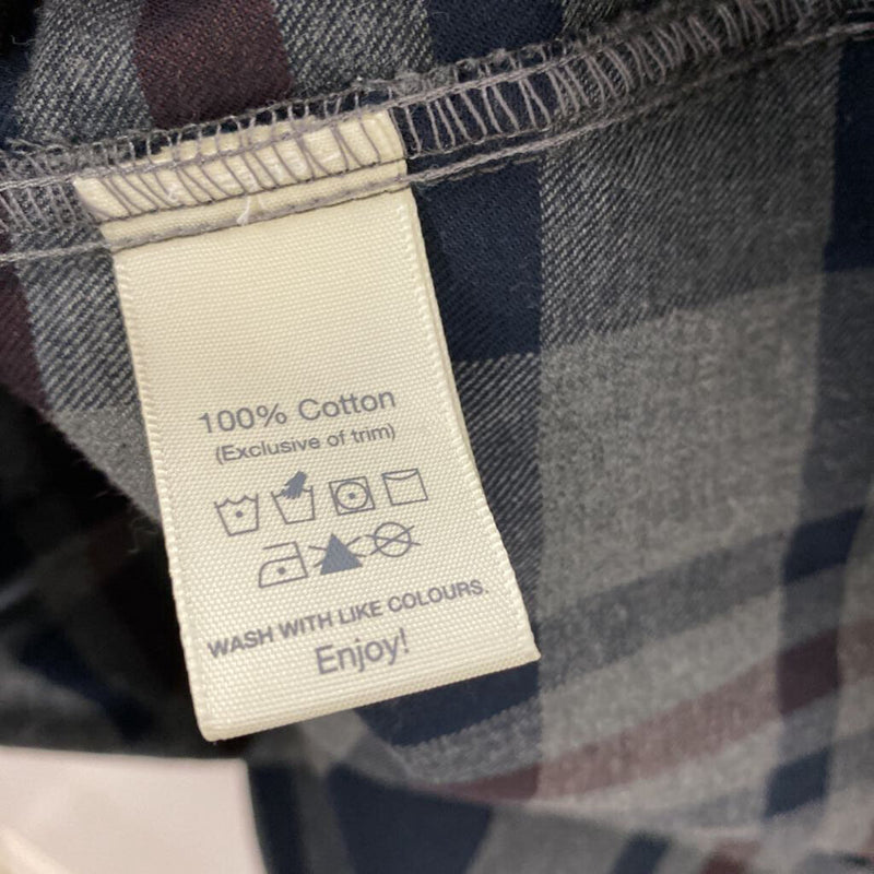 TILLEY endurables WOMEN'S BLOUSE/SHIRT grey navy brown plaid S