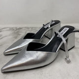 STEVE MADDEN WOMEN'S HEELS silver 7.5