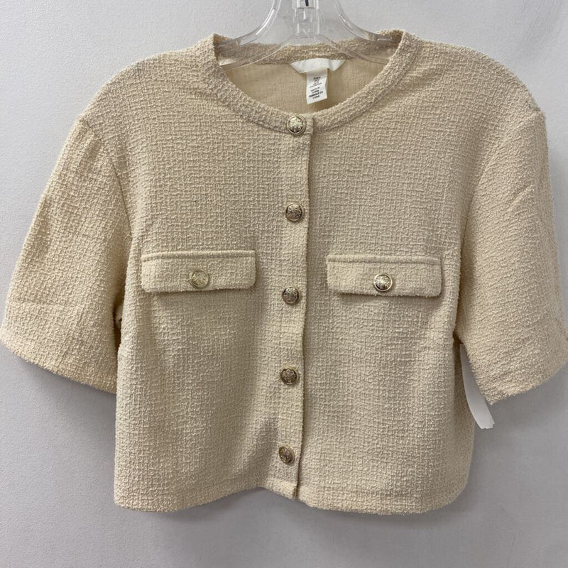 H&M WOMEN'S BLAZER/JACKET cream M
