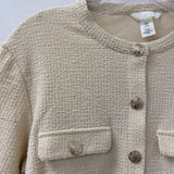 H&M WOMEN'S BLAZER/JACKET cream M