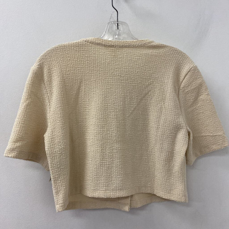 H&M WOMEN'S BLAZER/JACKET cream M