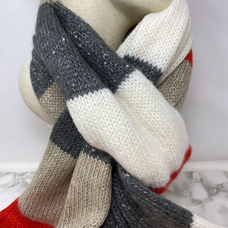 TOMMY HILFIGER WOMEN'S SCARF/SHAWL red beige grey