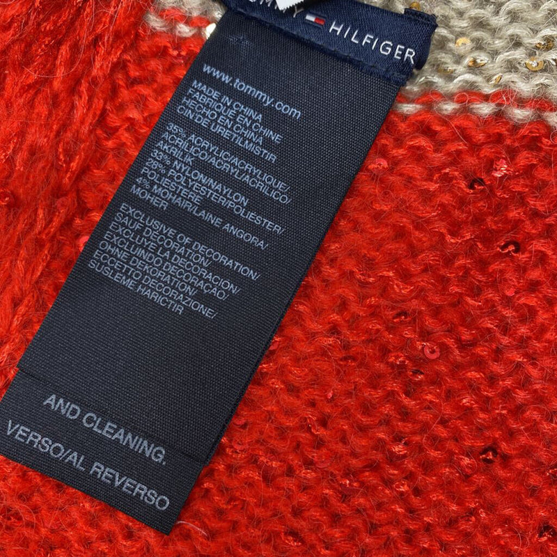 TOMMY HILFIGER WOMEN'S SCARF/SHAWL red beige grey