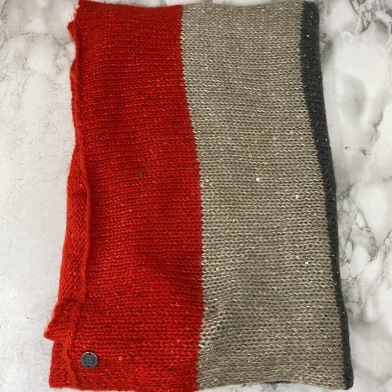 TOMMY HILFIGER WOMEN'S SCARF/SHAWL red beige grey