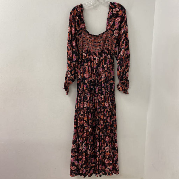 FREE PEOPLE WOMEN'S DRESS black pink orange XL