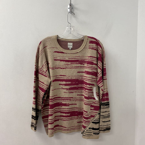 NIC+ZOE WOMEN'S SWEATER beige pink black XXL