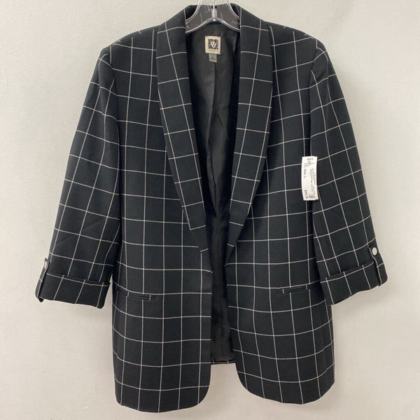 ANNE KLEIN WOMEN'S BLAZER/JACKET navy white L