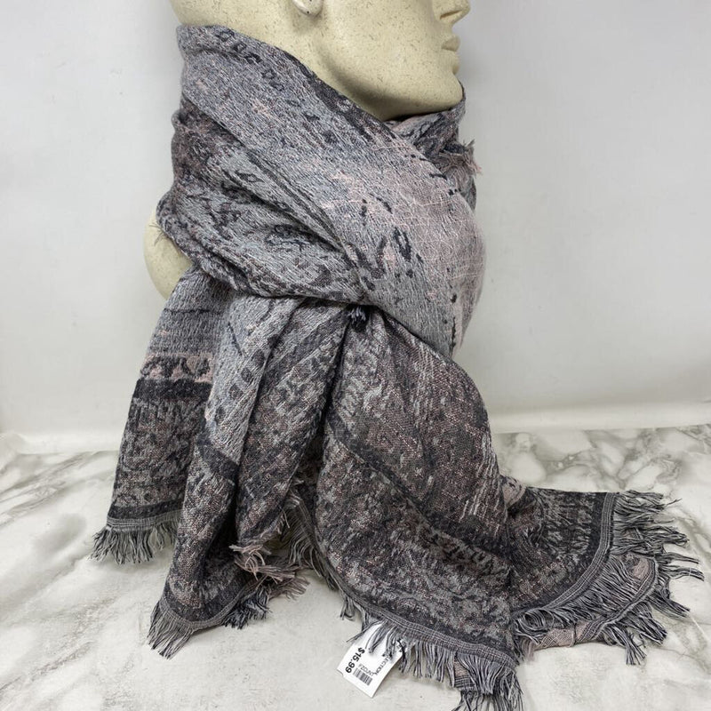 LE LUXE COLLECTION WOMEN'S SCARF/SHAWL grey blue pink