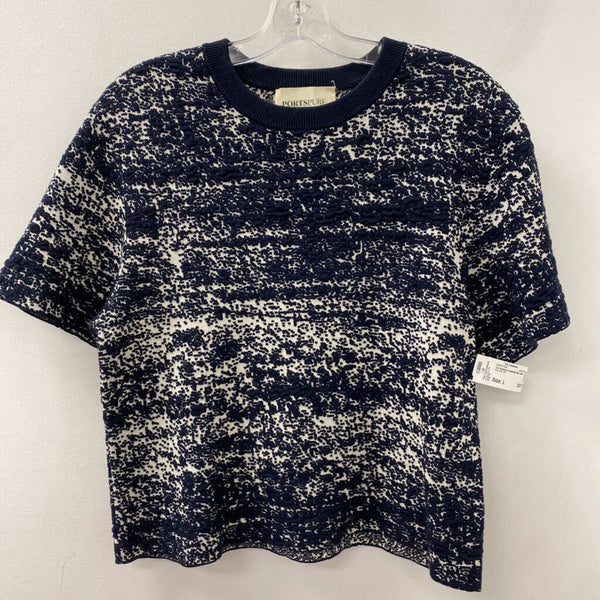 ports pure WOMEN'S SWEATER blue white L