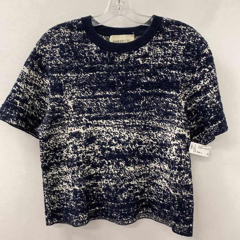 ports pure WOMEN'S SWEATER blue white L