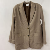 OAK + FORT WOMEN'S BLAZER/JACKET beige blue brown L