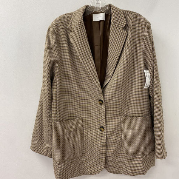 OAK + FORT WOMEN'S BLAZER/JACKET beige blue brown L