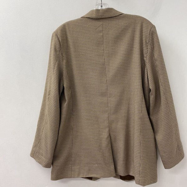 OAK + FORT WOMEN'S BLAZER/JACKET beige blue brown L