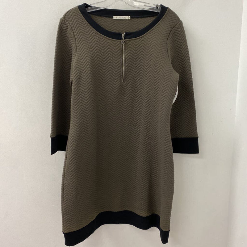 MALOKA WOMEN'S DRESS olive black M/3