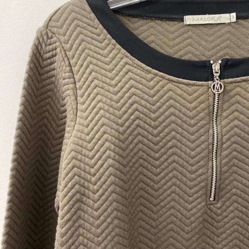 MALOKA WOMEN'S DRESS olive black M/3