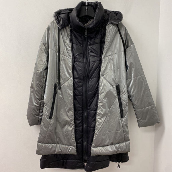 NESS WOMEN'S COAT silver black XS