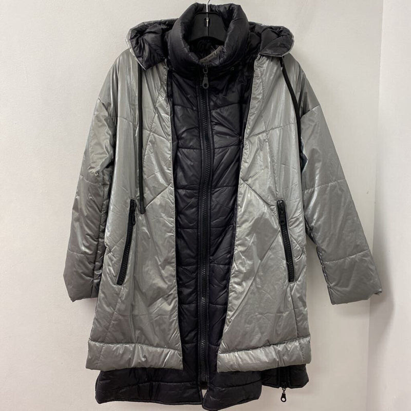 NESS WOMEN'S COAT silver black XS
