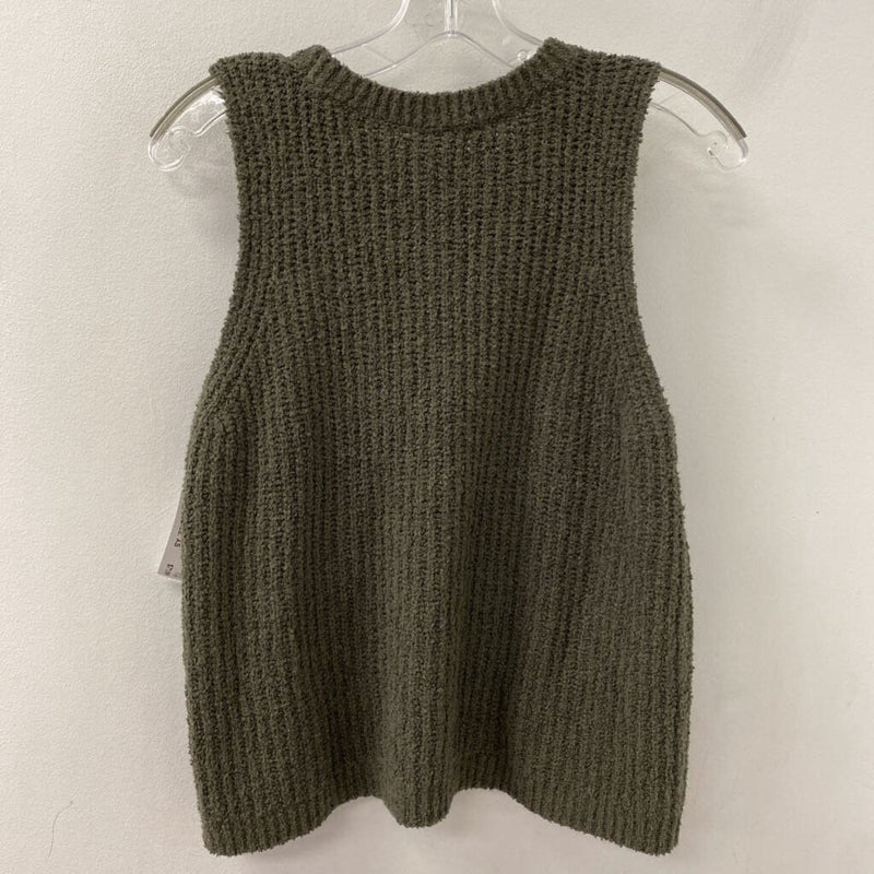 EILEEN FISHER WOMEN'S SWEATER olive green XS