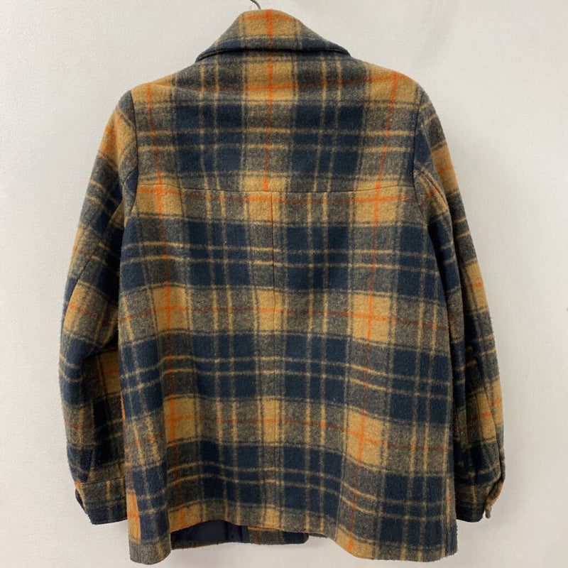 H&M WOMEN'S COAT orange brown black S