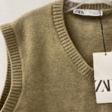 ZARA WOMEN'S SWEATER beige L