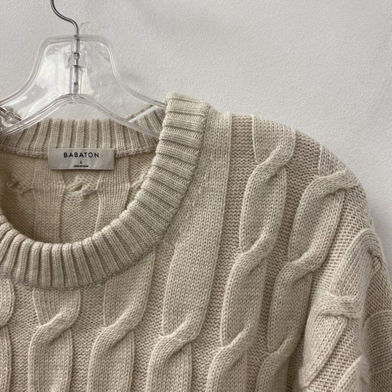 BABATON WOMEN'S SWEATER beige L