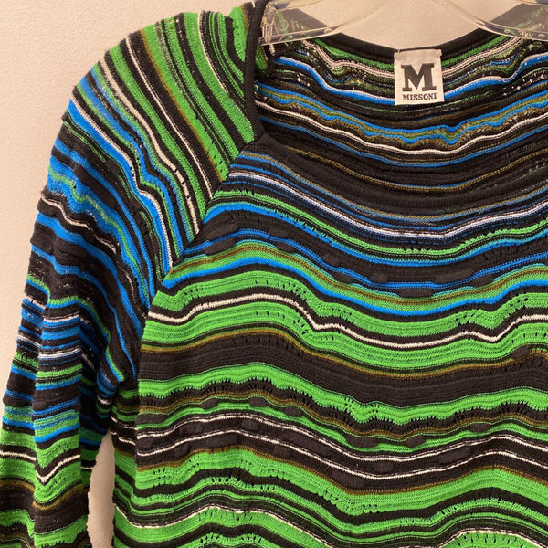 MISSONI WOMEN'S DRESS black blue green 8/44