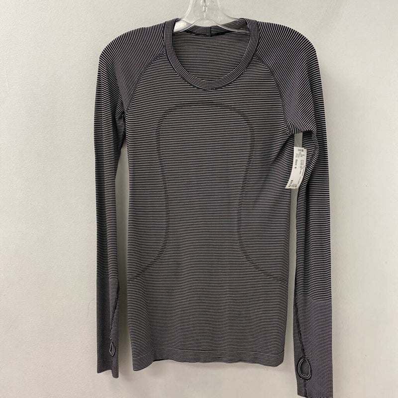 LULULEMON WOMEN'S ACTIVE TOP black white 6