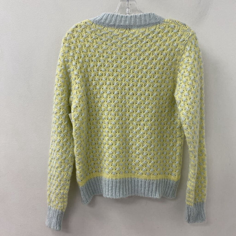 COCOGIO WOMEN'S SWEATER yellow cream grey S