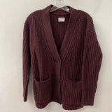 Frank and Oak WOMEN'S CARDIGAN burgundy XXS