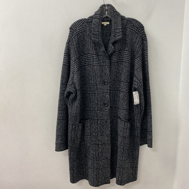 LAURA WOMEN'S PLUS OUTERWEAR grey black 2X