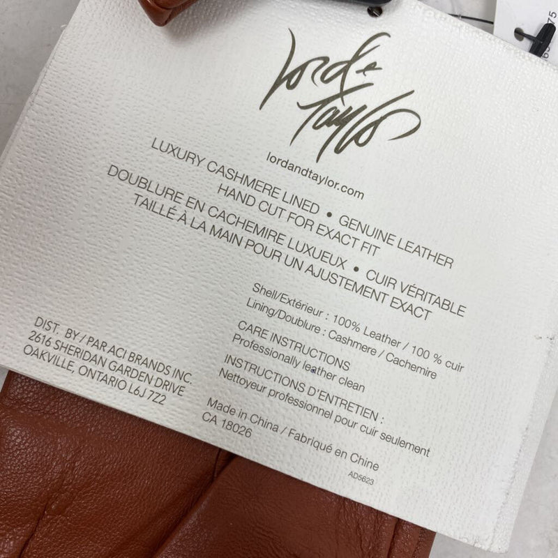 Lord & Taylor WOMEN'S GLOVES/MITTS tan 7.5