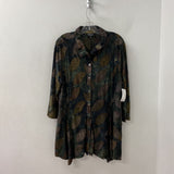 RED CORAL WOMEN'S TOP black cream brown L