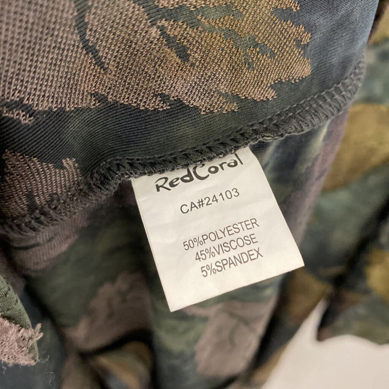 RED CORAL WOMEN'S TOP black cream brown L