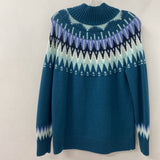 CASLON WOMEN'S SWEATER teal blue purple S