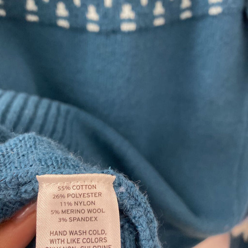 CASLON WOMEN'S SWEATER teal blue purple S