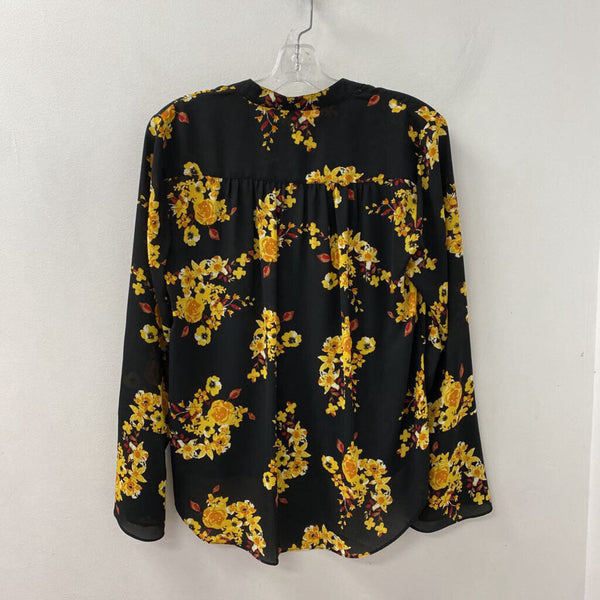 INC WOMEN'S BLOUSE/SHIRT black yellow M