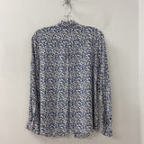 OLSEN WOMEN'S BLOUSE/SHIRT white blue navy S